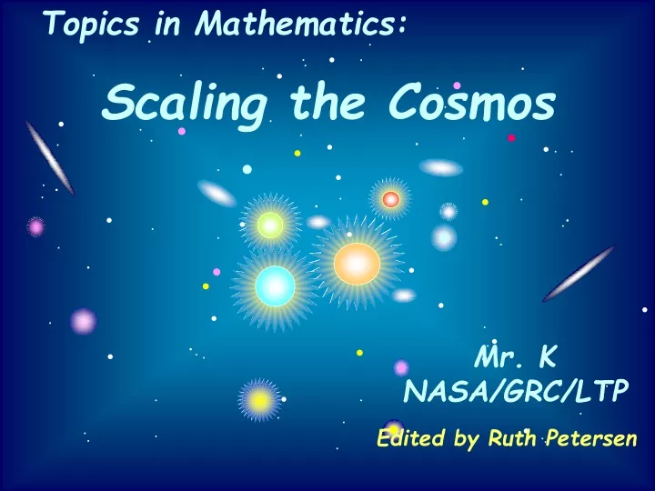 topics in mathematics scaling the cosmos