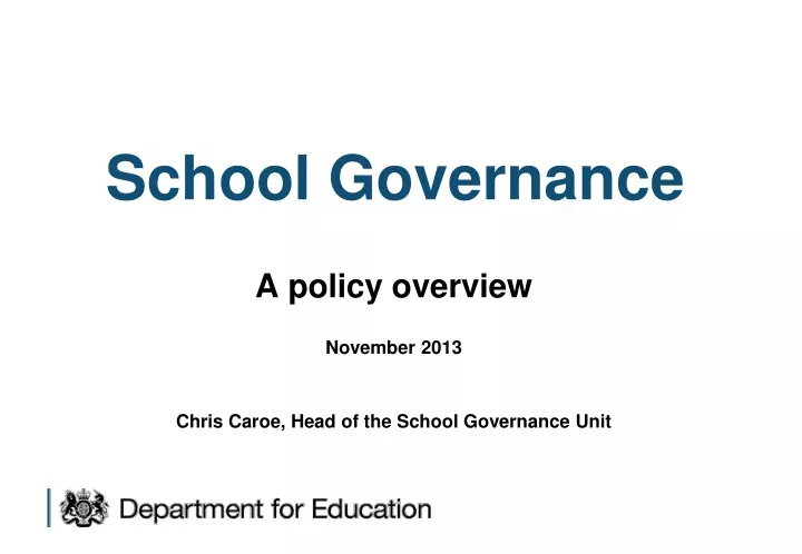 school governance