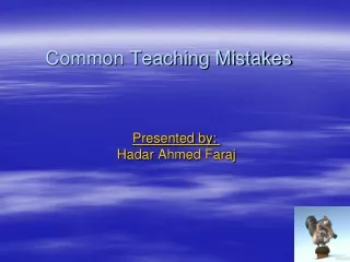 Common Teaching Mistakes