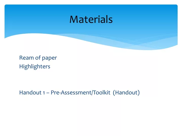 materials