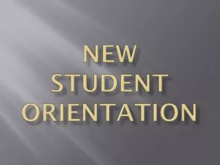 New  student orientation