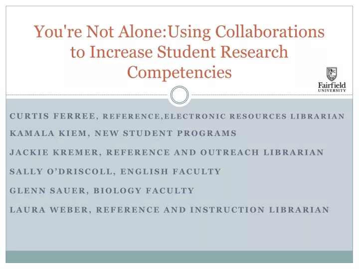 you re not alone using collaborations to increase student research competencies