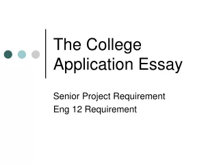 The College Application Essay