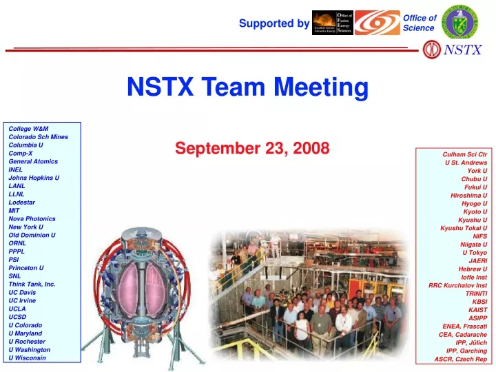 nstx team meeting