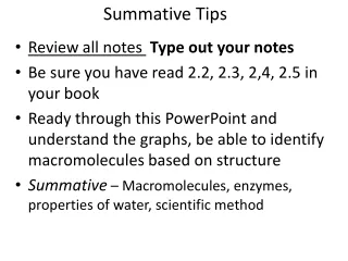 Summative Tips