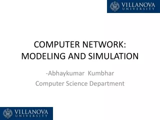 COMPUTER NETWORK: MODELING AND SIMULATION
