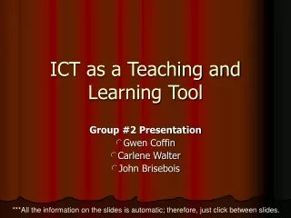 ICT as a Teaching and Learning Tool