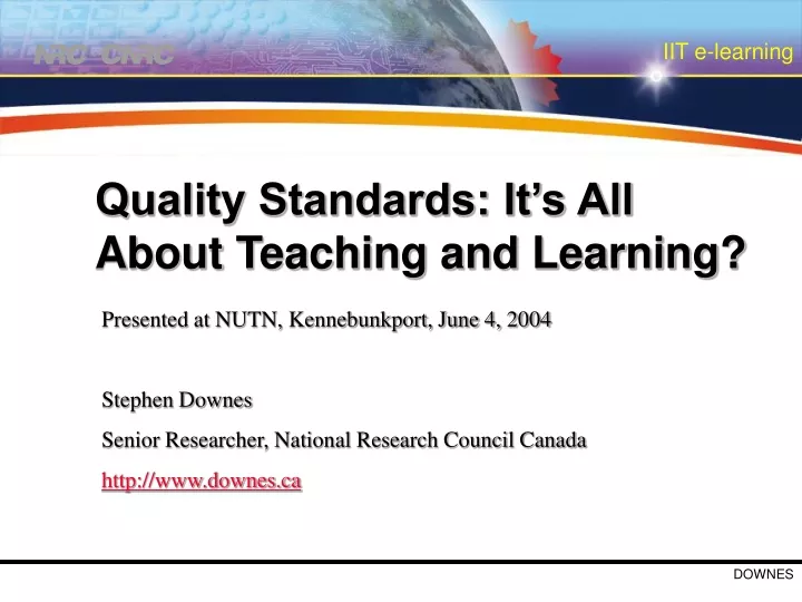 quality standards it s all about teaching
