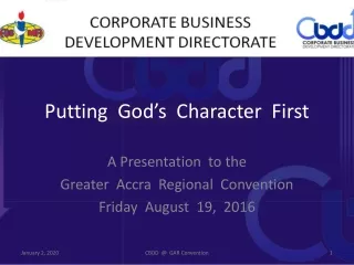 Putting  God’s  Character  First