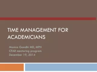 Time management  for academicians