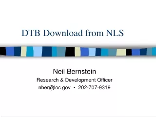DTB Download from NLS
