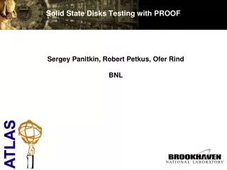 Solid State Disks Testing with PROOF