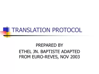 TRANSLATION PROTOCOL