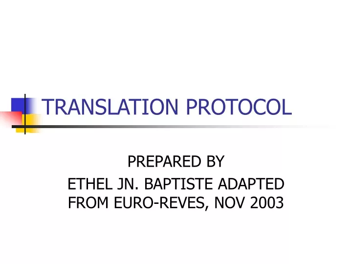 translation protocol