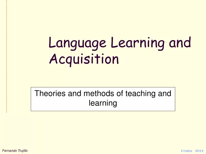 theories and methods of teaching and learning