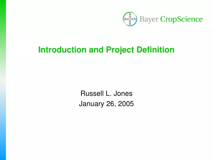 introduction and project definition
