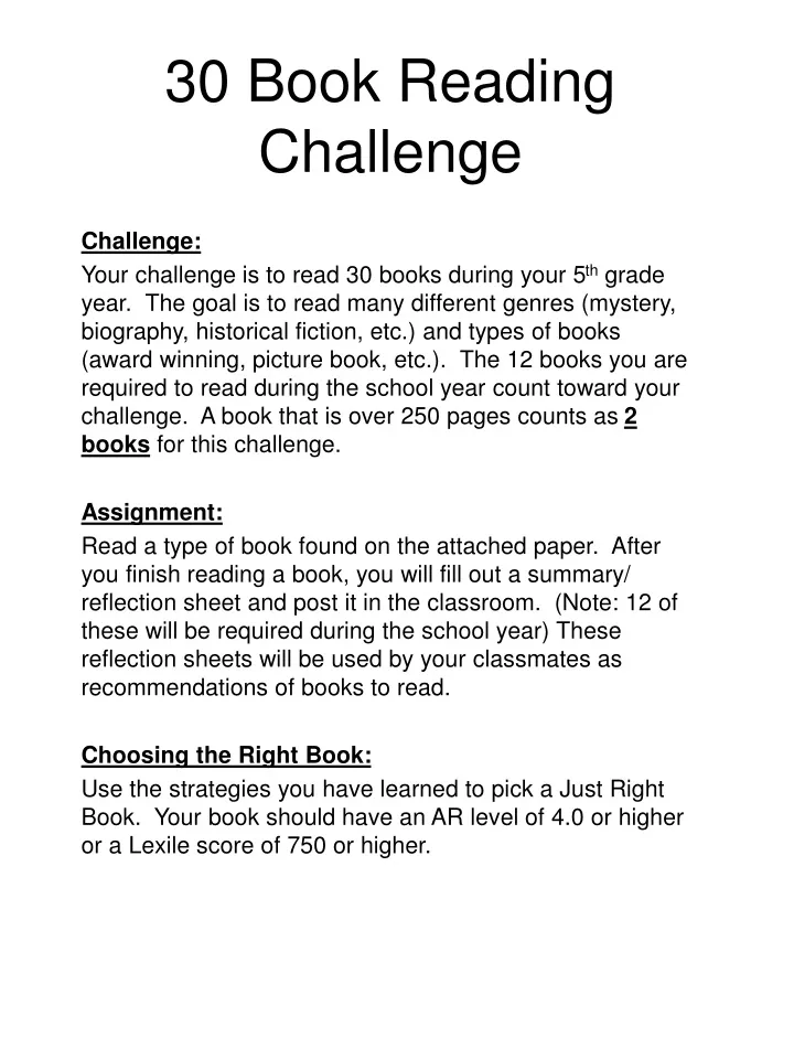 30 book reading challenge