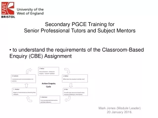 Secondary PGCE Training for  Senior Professional Tutors and Subject Mentors