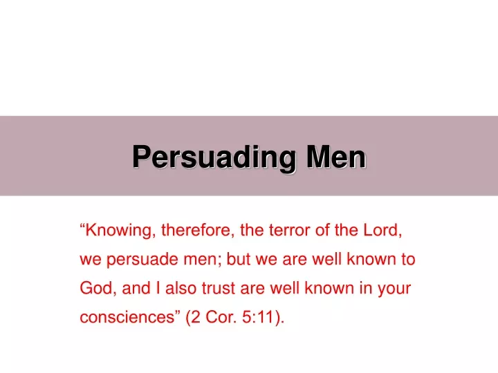 persuading men