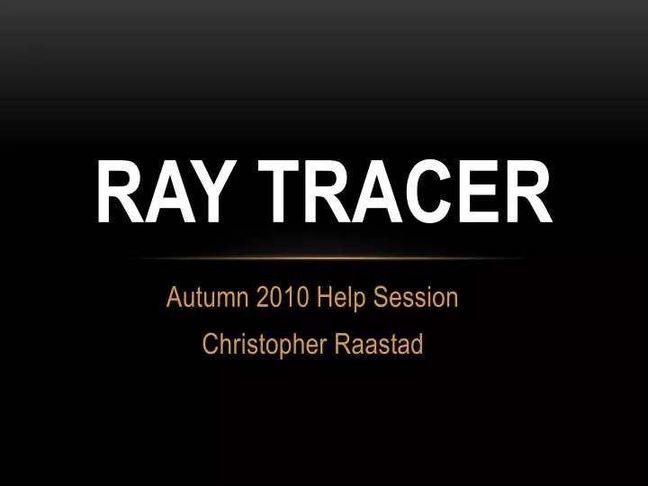 ray tracer