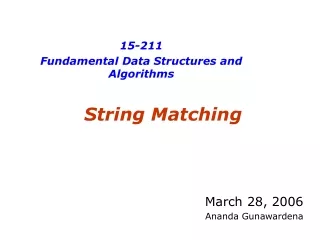 15-211  Fundamental Data Structures and Algorithms