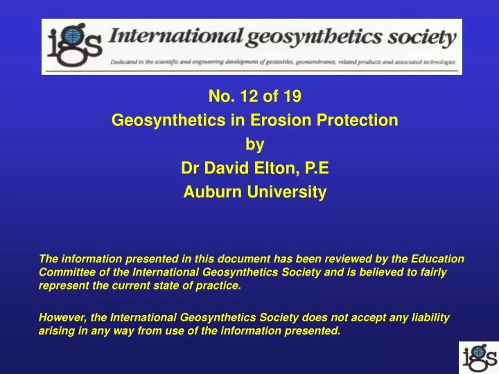 no 12 of 19 geosynthetics in erosion protection