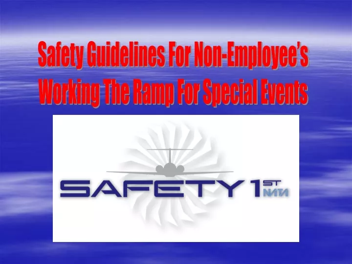 safety guidelines for non employee s working