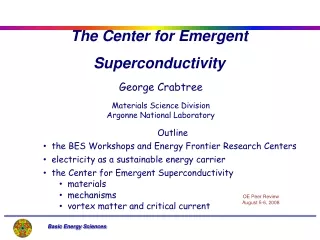 The Center for Emergent Superconductivity