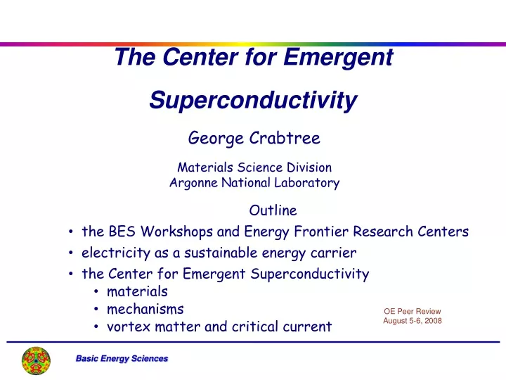 the center for emergent superconductivity