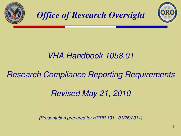 vha handbook 1058 01 research compliance