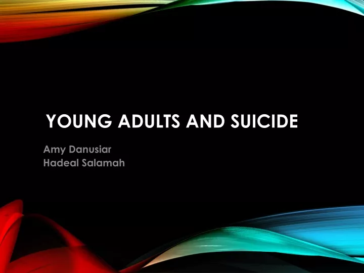 young adults and suicide