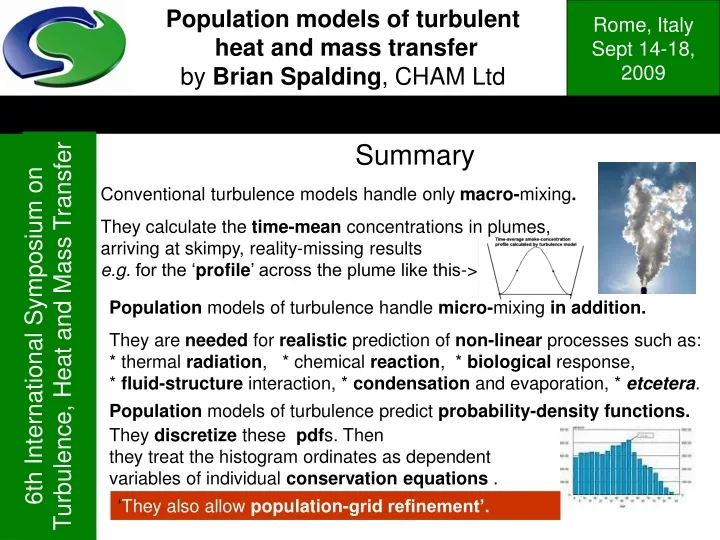 population models of turbulent heat and mass