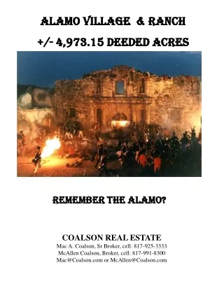 Alamo Village  &amp; Ranch +/- 4,973.15 deeded acres