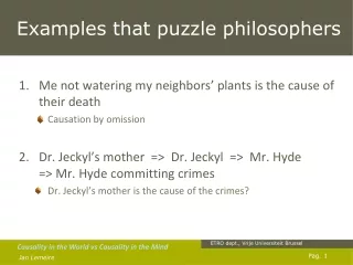 Examples that puzzle philosophers
