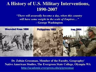 A History of U.S. Military Interventions,                          1890-2007