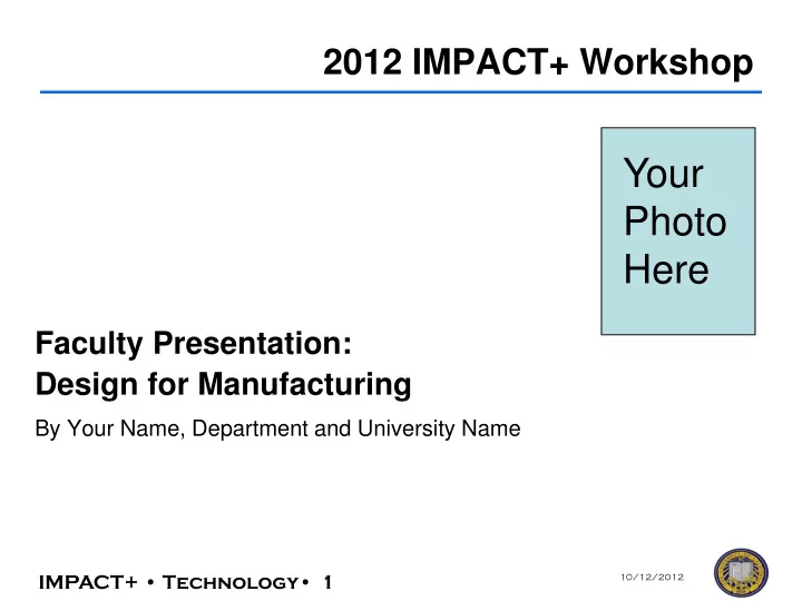 2012 impact workshop