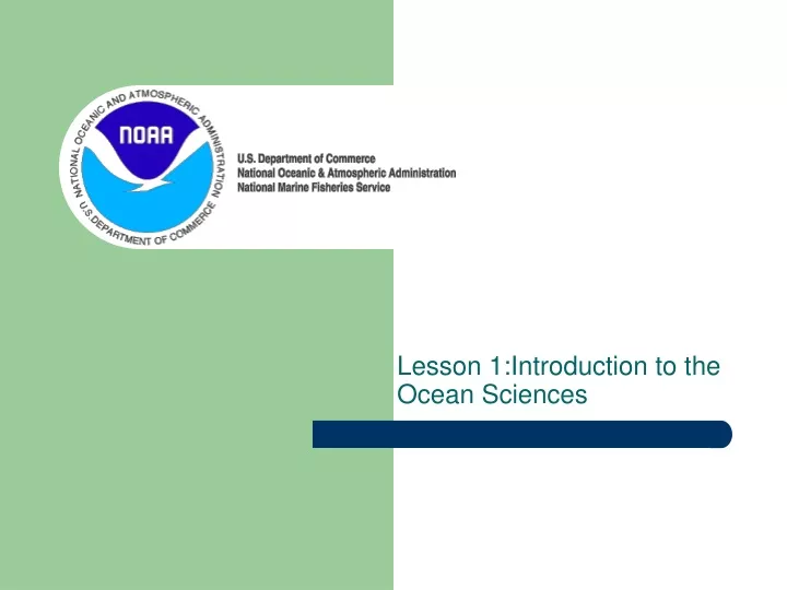 lesson 1 introduction to the ocean sciences