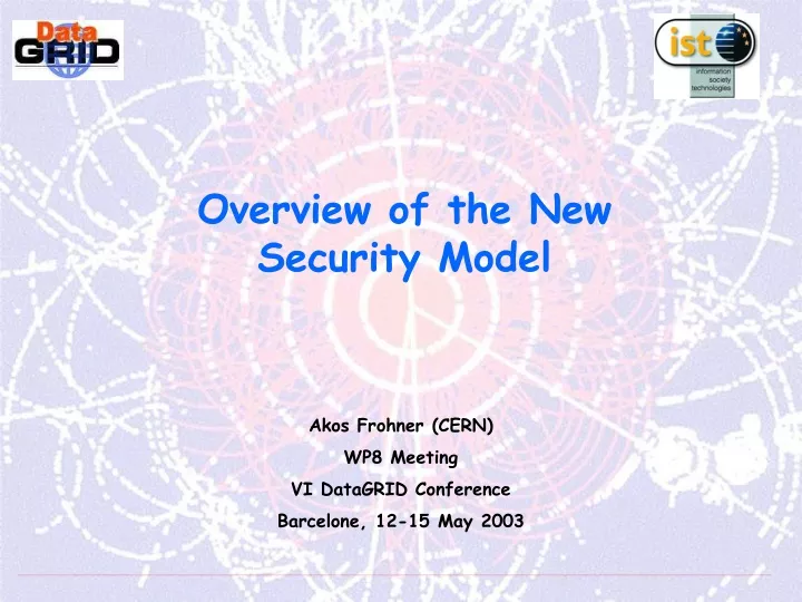 overview of the new security model