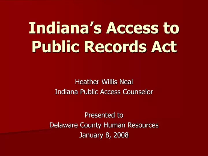 indiana s access to public records act