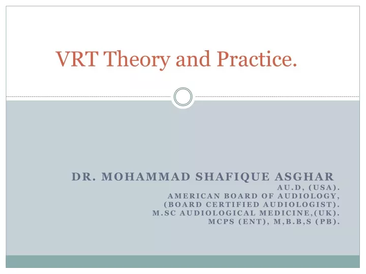 vrt theory and practice