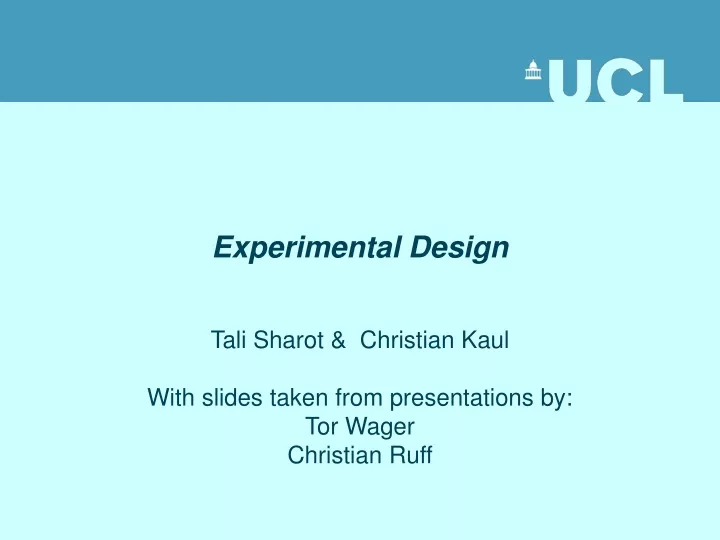 experimental design