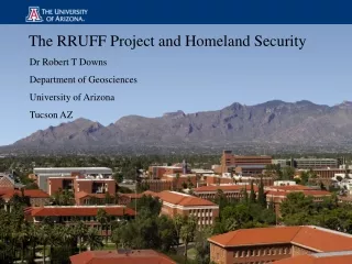 The RRUFF Project and Homeland Security