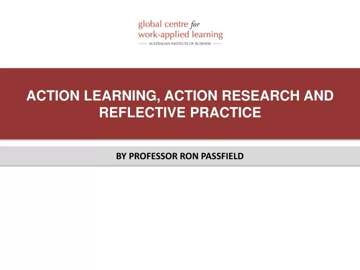 action learning action research and reflective