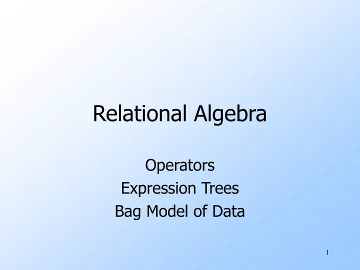 relational algebra