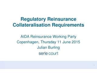 Regulatory Reinsurance Collateralisation Requirements