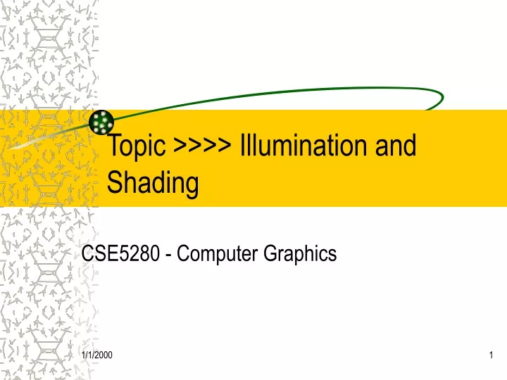 topic illumination and shading
