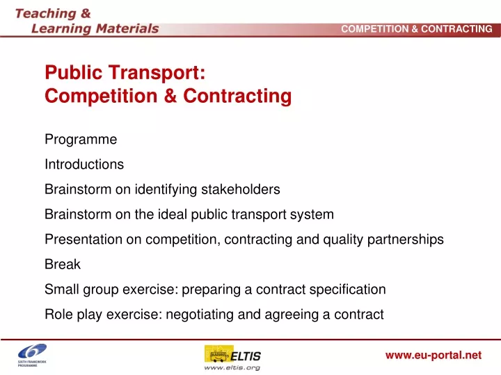 public transport competition contracting