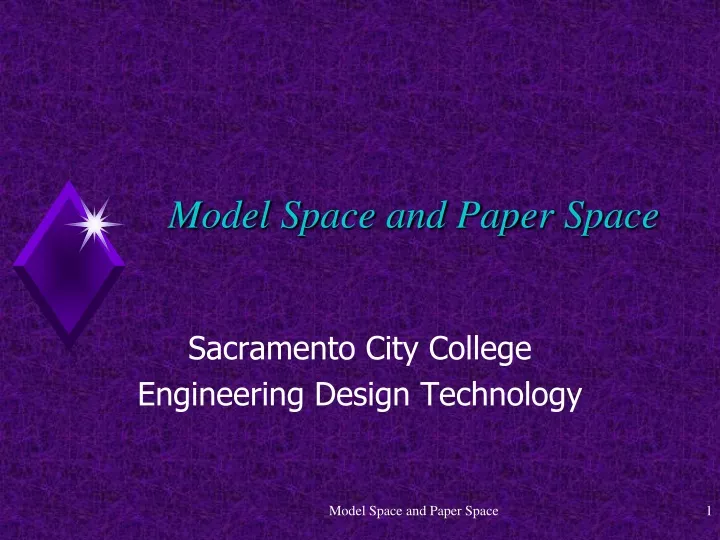 model space and paper space