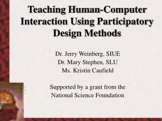 Teaching Human-Computer Interaction Using Participatory Design Methods