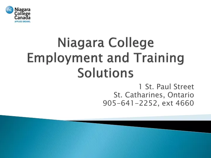 niagara college employment and training solutions